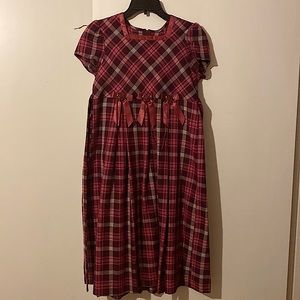 Girls violet striped church dress